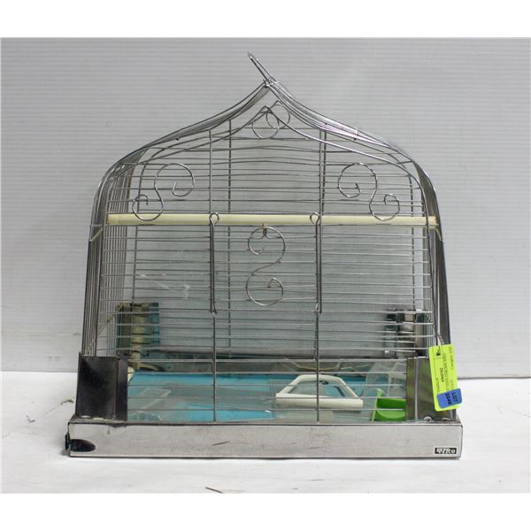 VINTAGE 1950'S CHROME BIRD CAGE-ESTATE