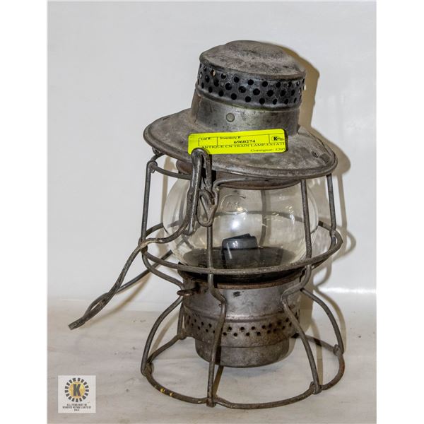 ANTIQUE CN TRAIN LAMP-ESTATE