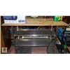 WOOD TOP S/S WORK TABLE H-36.5" W-29.5" L-59"