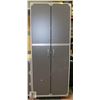 LOCKING CABINET ON CASTORS H-76.5" W-21.5" L-30"
