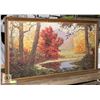 LARGE AUTUMN THEMED PICTURE 27" X 51"