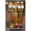 WOODEN CROQUET SET