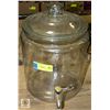 GLASS BEVERAGE DISPENSER WITH LID AND SPOUT
