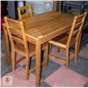PINE DINING TABLE WITH 3 CHAIRS