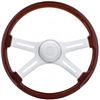Image 1 : NEW UNITED PACIFIC 18" 4 SPOKE STEERING WHEEL
