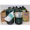 Image 1 : LOT OF 6 MINI GREEN PROPANE TANKS (FULL)