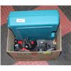 Image 1 : BOX ASST CORDLESS DRILLS BATTERIES CHARGERS