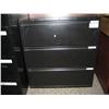 Image 1 : Black 3 Drawer Lateral File Cabinet