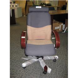 Mahogany Framed Salmon Hi Back Knee Tilter