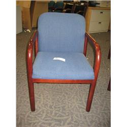 Mahogany Framed Navy Client Chair