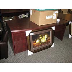 Mahogany U-shape Bowfront Executive Suite