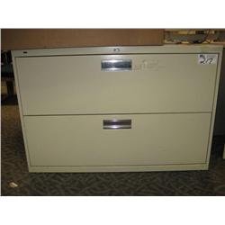 Cream 2 Drawer Lateral File Cabinet