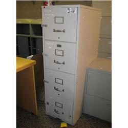 Grey 4 Drawer Vertical  "fireproof"  File Cabinet