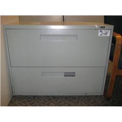 Grey 2 Drawer Lateral File Cabinet