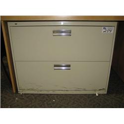 Cream 2 Drawer Lateral File Cabinet