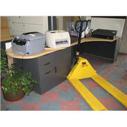 Maple Top L-shape Multi Drawer Executive Desk