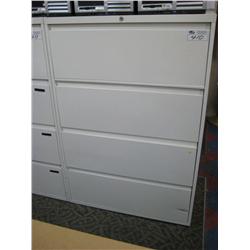 White  4 Drawer Lateral File Cabinet