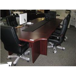 Mahogany 11 Ft Executive Boardroom Table