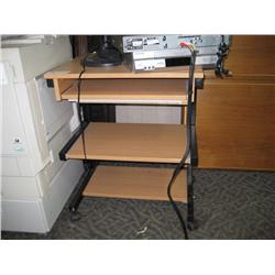 Maple Rolling Printer Stand