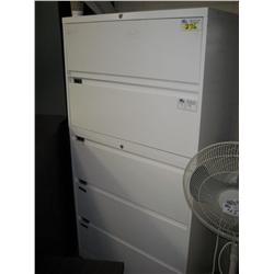White 5 Drawer Lateral File Cabinet