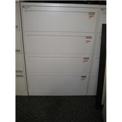 White 4  Drawer Lateral File Cabinet