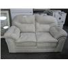 Image 1 : Cream  Poly Plush  Loveseat