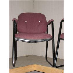 Black/burgandy Slimline Client Chair