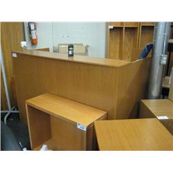 Cherry Maple L-shape Reception Desk