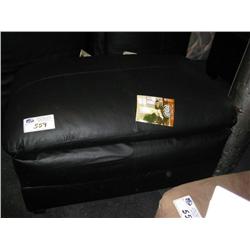 Black Leather Ottoman