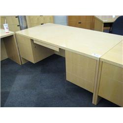 Maple Double Pedestal Executive Desk With