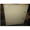 Image 1 : Cream 3 Drawer Lateral File Cabinet