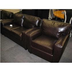 Dark Chestnut 2 Piece Sofa & Chair Set