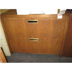 Oak 2 Drawer Lateral File Cabinet