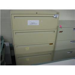 Cream 4 Drawer Lateral File Cabinet