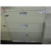 Image 1 : Cream 3 Drawer Lateral File Cabinet