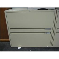 Cream 2 Drawer Lateral File Cabinet