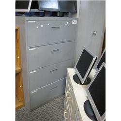 Grey 4 Drawer Lateral File Cabinet