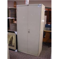 Cream Metal Storage Cabinet