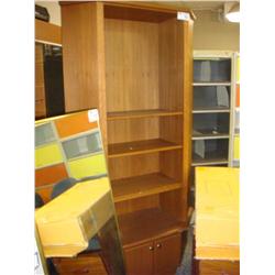 Mahogany 7ft Corner Bookcase