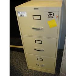 Cream 3 Drawer Vertical File Cabinet