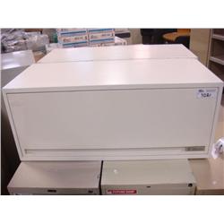 2 White Wall Mount Storage Cabinets