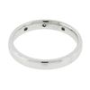 Image 6 : British 18k White Gold .05 ctw Flush Set Princess Diamond Three 3 Stone Band Rin