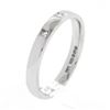 Image 7 : British 18k White Gold .05 ctw Flush Set Princess Diamond Three 3 Stone Band Rin