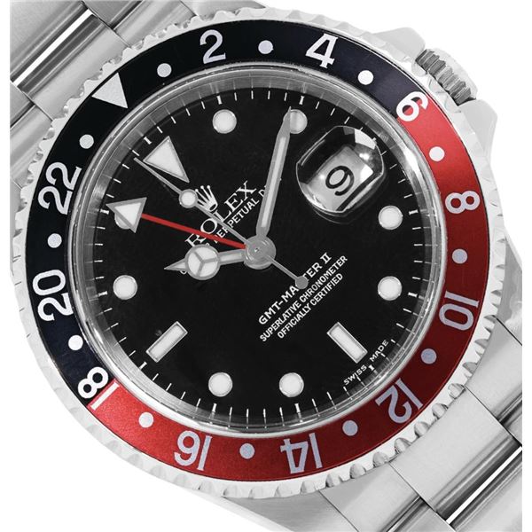 Rolex Mens Stainless Steel Coke GMT Master 2 With Rolex Box 40MM