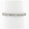 Image 1 : Antique Platinum 0.80 ctw Pave Old Cut Diamond Eternity Stack Wedding Band Ring
