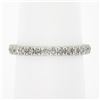 Image 2 : Antique Platinum 0.80 ctw Pave Old Cut Diamond Eternity Stack Wedding Band Ring