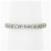 Image 3 : Antique Platinum 0.80 ctw Pave Old Cut Diamond Eternity Stack Wedding Band Ring