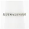 Image 4 : Antique Platinum 0.80 ctw Pave Old Cut Diamond Eternity Stack Wedding Band Ring