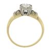 Image 7 : Antique 14k Gold & Palladium 0.60 ctw Old Diamond Squared Setting Engagement Rin