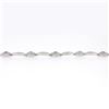 Image 7 : 18k White Gold 6.75" Natural Diamond & Lab Grown Ruby Open Link Tennis Bracelet
